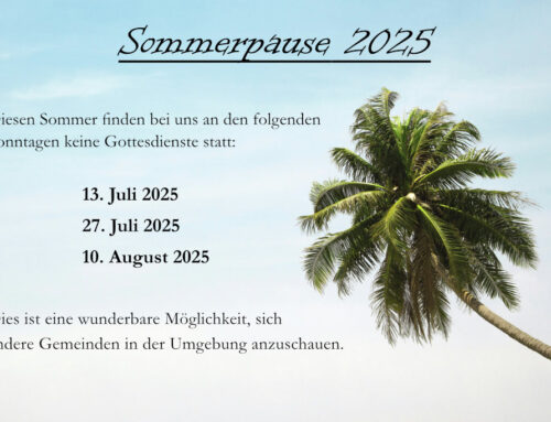 Sommerpause 2025