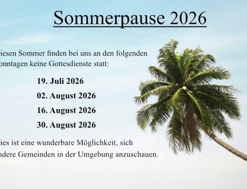 Sommerpause 2026
